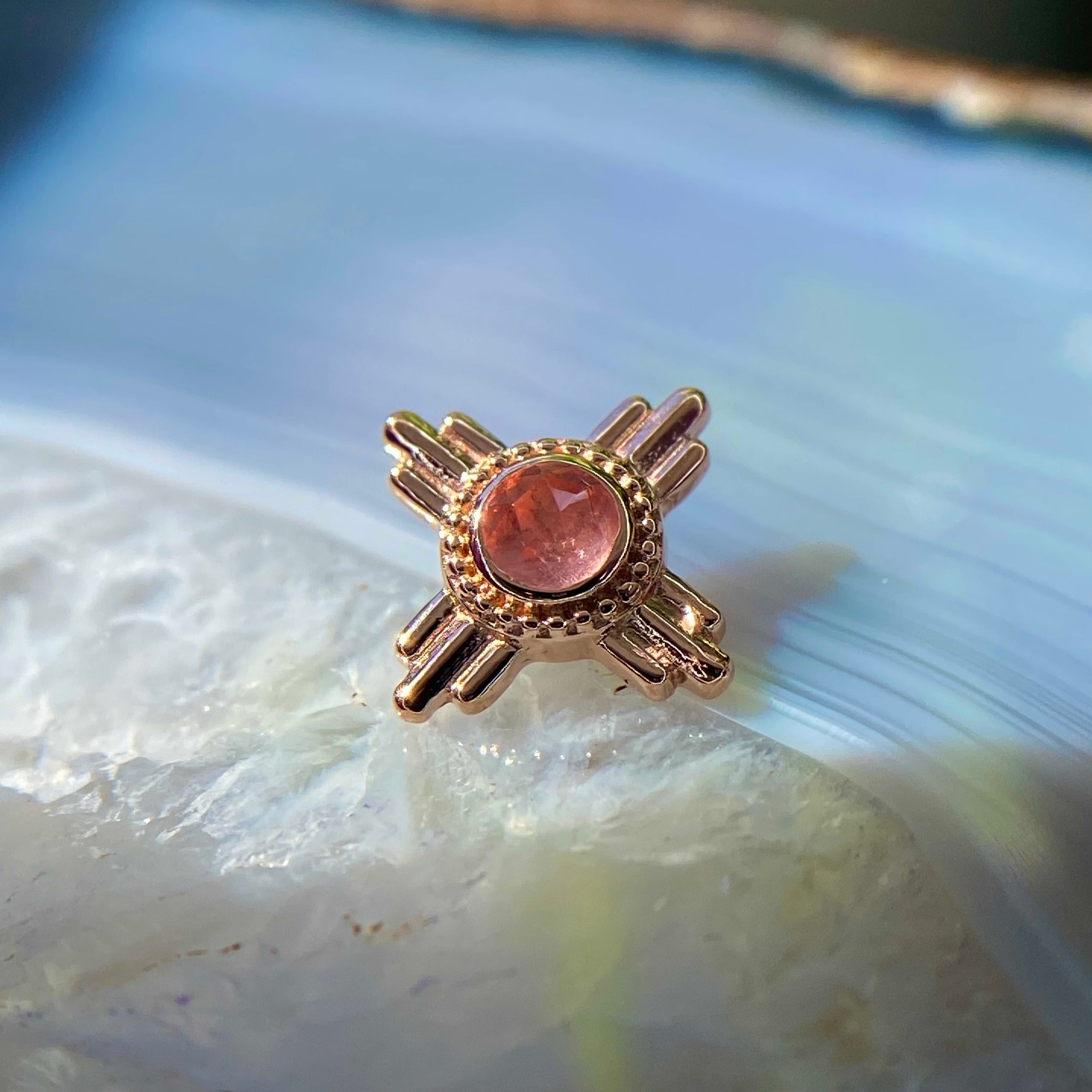Zia with Rose Quartz by BVLA | Diamond Heart Studios